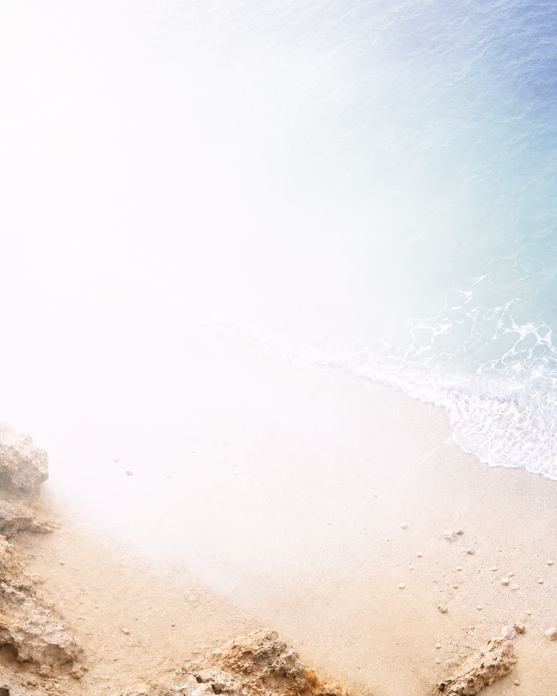 Ocean and sand from above