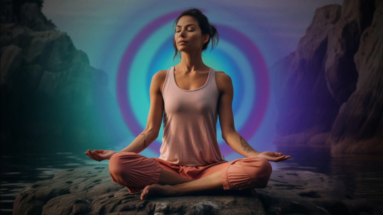 A person practicing meditation in a quiet room